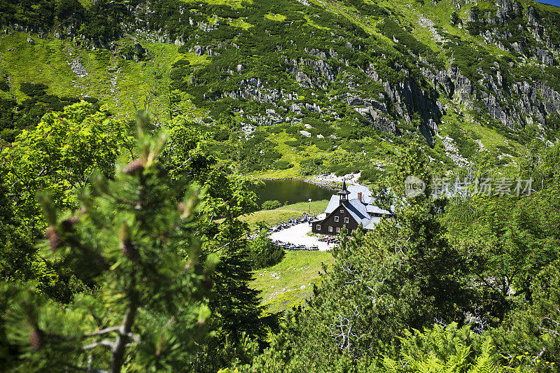 山脉，Karkonosze -波兰